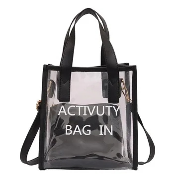 

Fashion Letter Tote Shoulder Bag Lady Messenger Bag Messenger Bag Tote Transparent Transparent Jelly Beach Summer