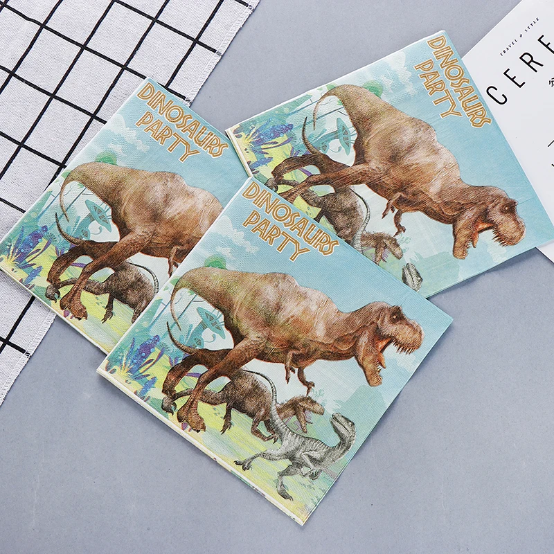 

Dinosaur World Cartoon Paper Napkins Cafe&Party Tissue Napkins Decoupage Decoration Paper 33cm*33cm 20pcs/pack/lot