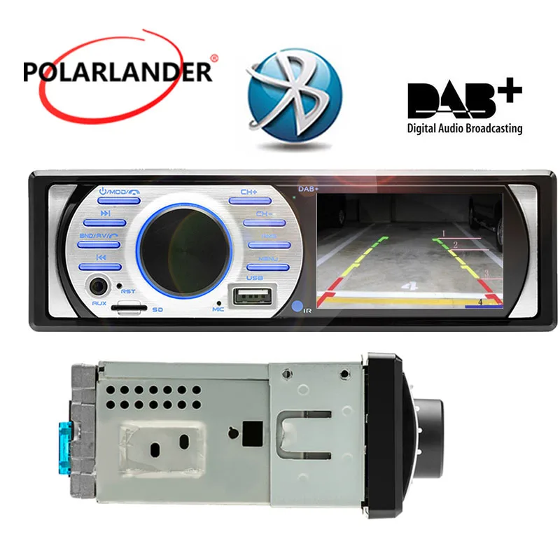 1Din автомобиль радио DAB+ In-Dash Интерфейс FM Авто аудио стерео ISO контакта 12V Bluetooth USB/TF/AUX MP5/WMA 3," HD с Камера