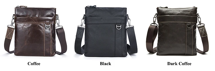 MJ Men's Shoulder Bag Genuine Leather Messenger Bag Real Leather Male Bags Solid Crossbody Handbag for Men High Capacity-1