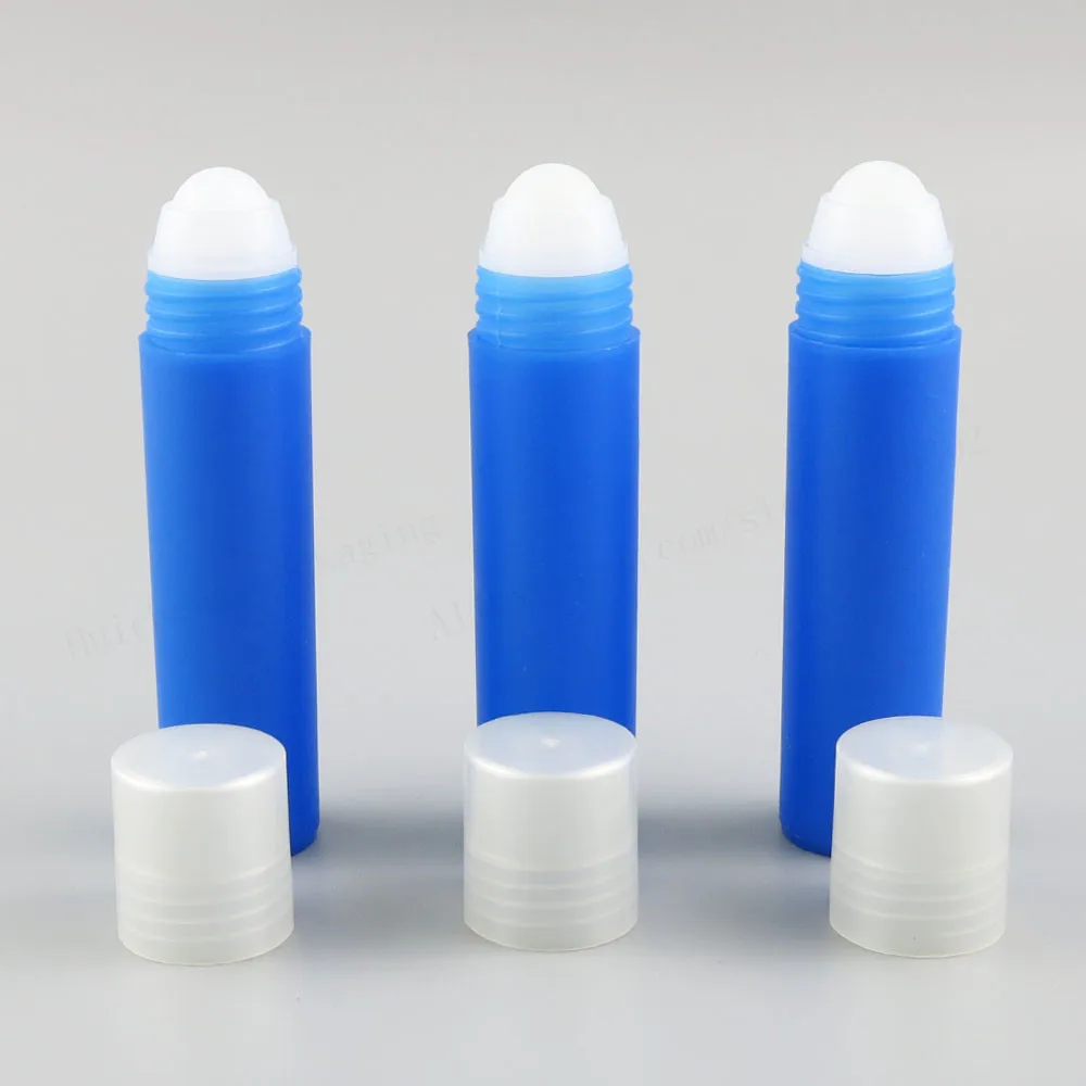 

30 x 30ml Empty Roll On Bottle Plastic Ball Liquids Essential Oil 1oz Perfume Empty With Cap