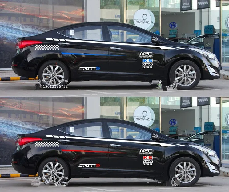 Наклейка на талию для Hyundai Sonata 8 Avante декоративная Светоотражающая наклейка в