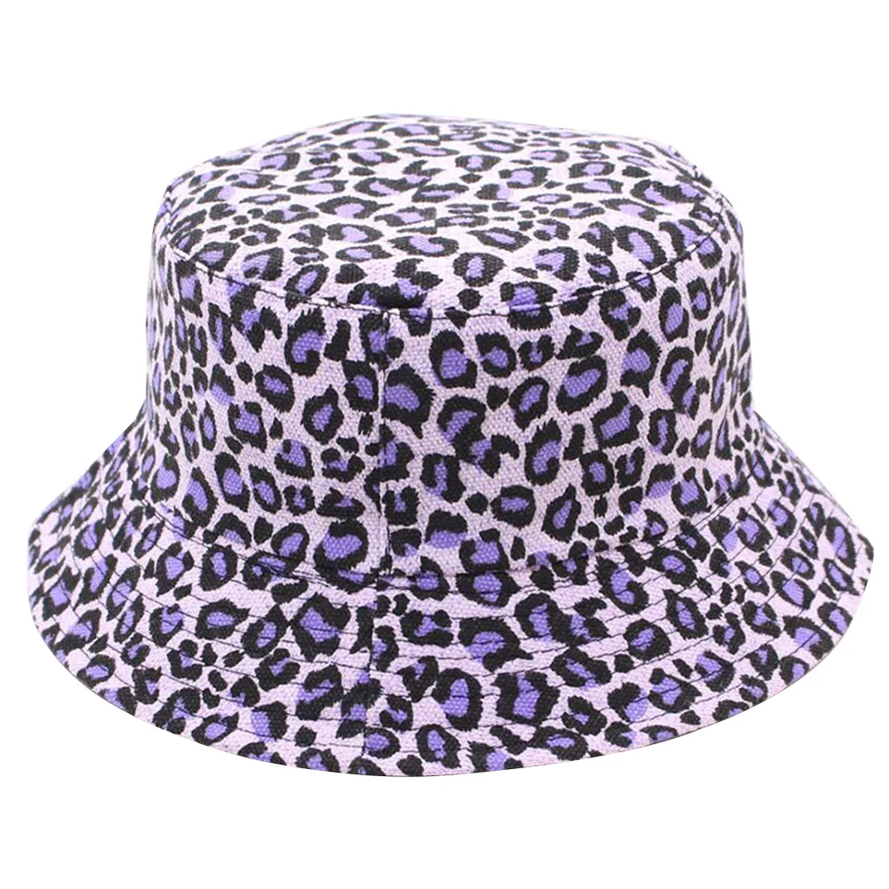 Складной зонт для мужчин и женщин, портативный, для улицы, на каждый день, Леопардовый принт, модная Двусторонняя Панама, летняя цветная купольная шляпа - Цвет: 2