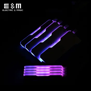 

Universal RGB Always on RAM Shell Memory Glowing Heatsink For Computer LED Cooling Vest Fin Heat Sink Controller For DDR3 DDR4