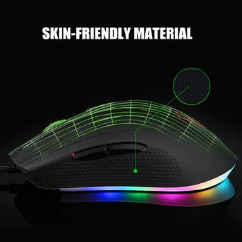

High Quality USB Wired Gaming Optical Mouse 5000 DPI LED Backlit 7 Keys Mice for Computer Laptop PC