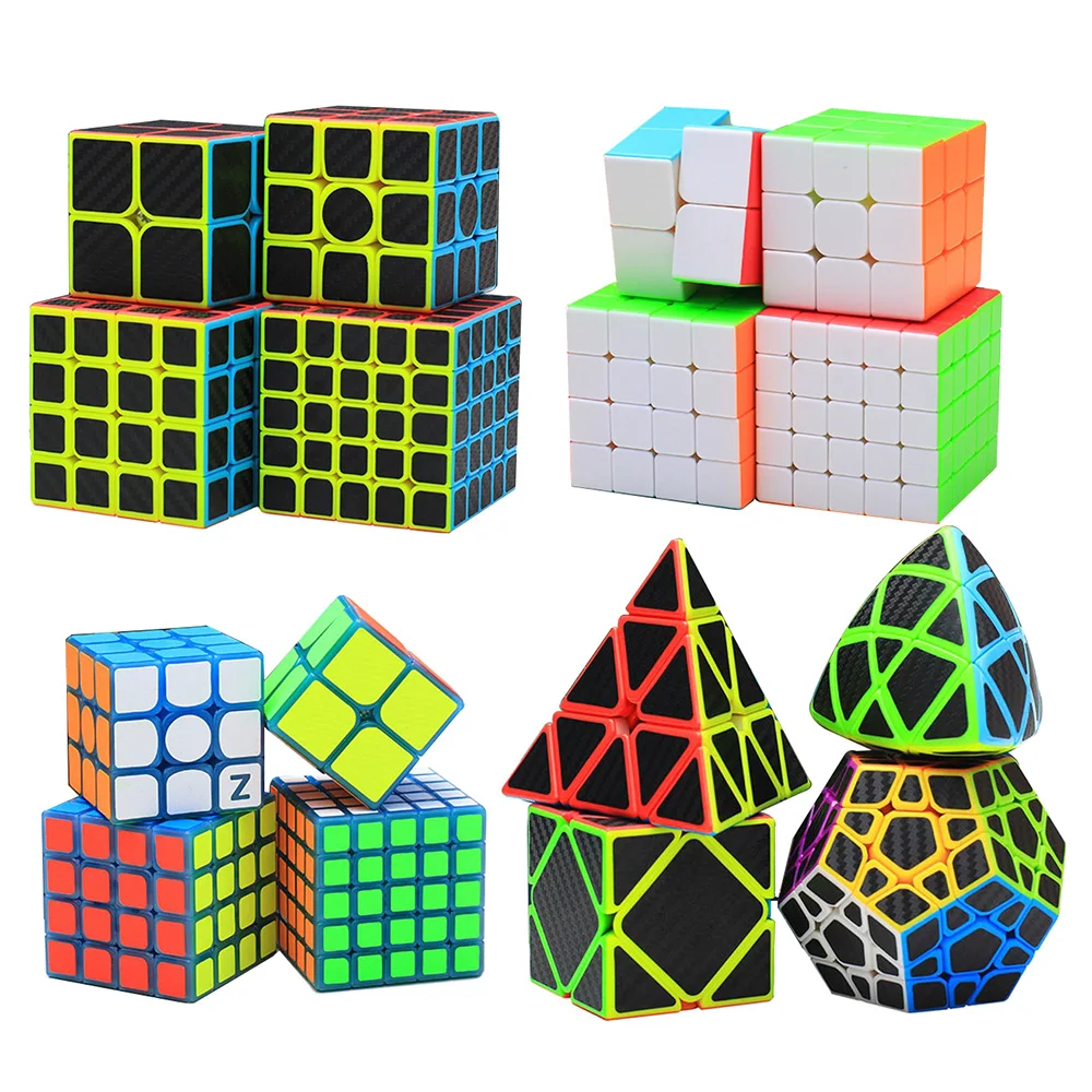 Z-куб, полный комплект, Магический кубик, Стикеры Скорость 3x3x3, 4x4x4 Magic Magico куб, Обучающие, развивающие игрушки головоломки для детей и взрослых
