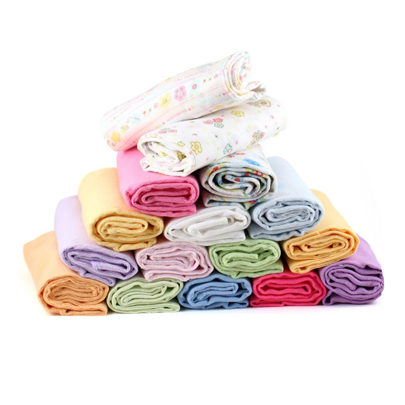 Baby Diaper Cotton Diapers Reusable Washable Cotton Birdseye Fabric Breathable Cartoon Printing Folding and thickening 50*36cm