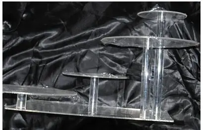 Прозрачный 4 ярусный прозрачный декоративный акриловый капкейк свадебное