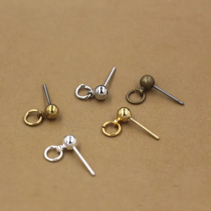 

20pcs/lot Silver/Gold Plated Earring Stud Ear Post Nails Ear Jewelry Findings for DIY Stud Earrings