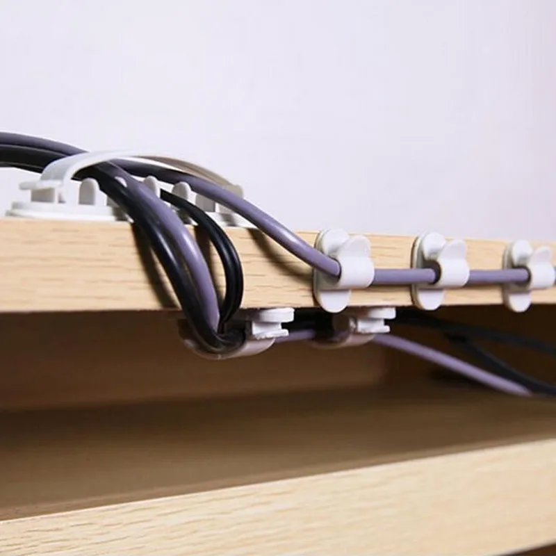 10 Кабельный Шнур провод линия Органайзер клей бытовой Кабельные держатели электрические провода хранения стеллажи