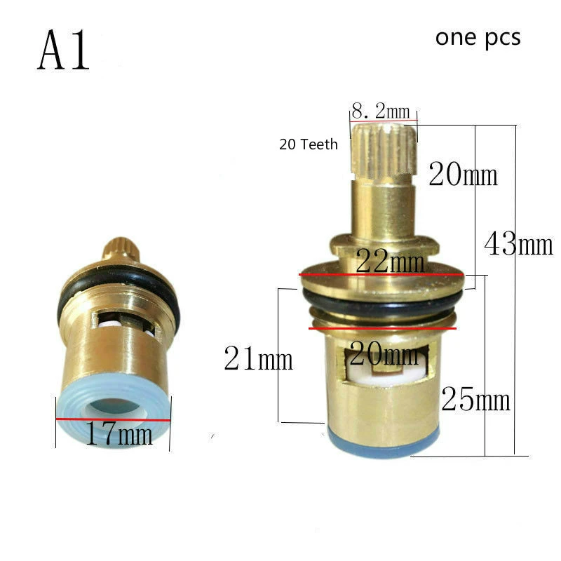 Replacement brass ceramic disc tap valves cartridges quarter turn SAN