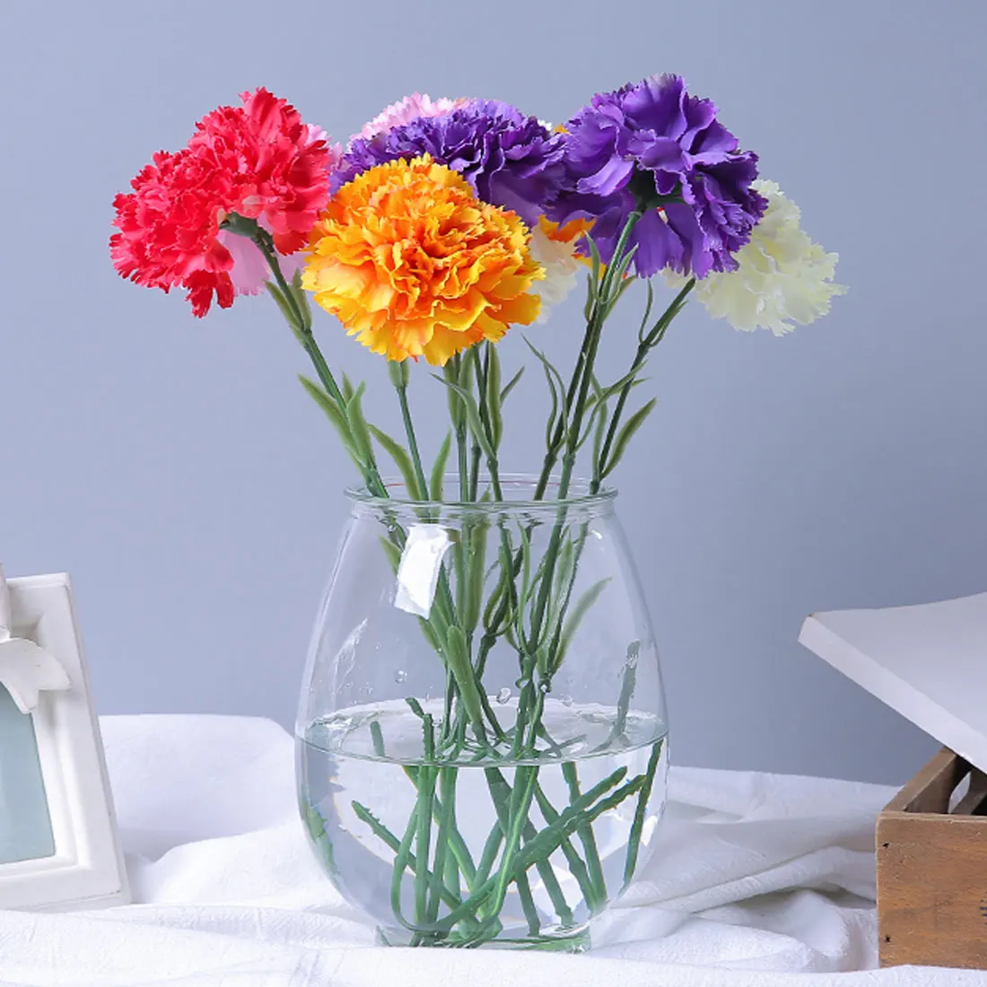 Flores Artificiales Para Decoracion Hogar 1 шт. DIY свежие искусственные цветы гвоздики шелковые