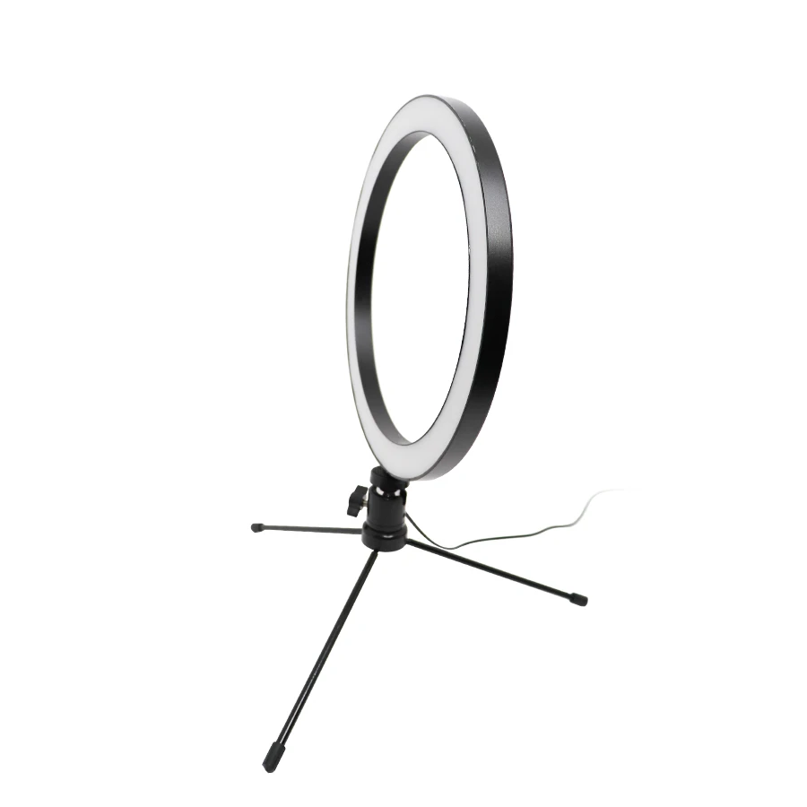 Кольцевая лампа Mezher 10 дюймов, светодиодный кольцевой светильник, Регулируемый 3200 K/6500 K, видео лампа с usb-разъемом, фото для самостоятельной фотосъемки