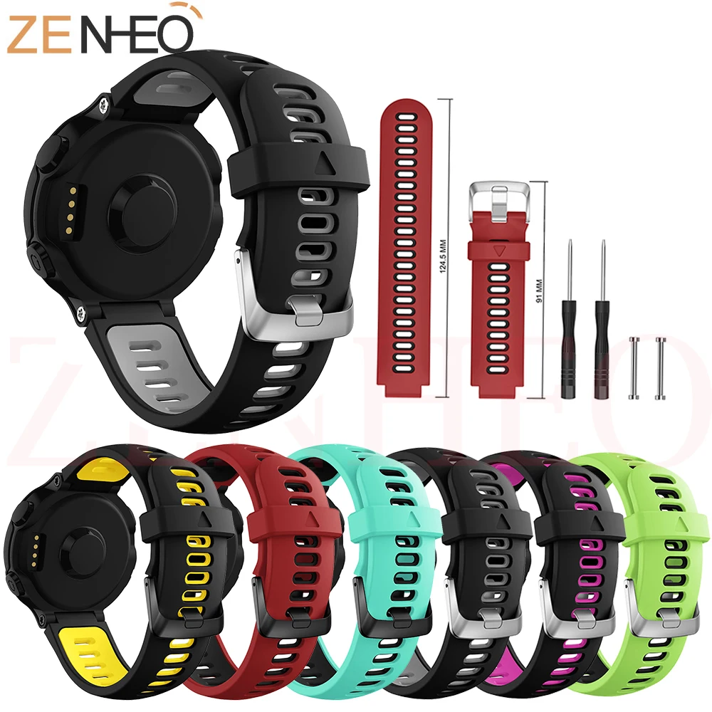 Ремешок сменный силиконовый для наручных часов Garmin Forerunner 235/735/220/230 | Наручные часы
