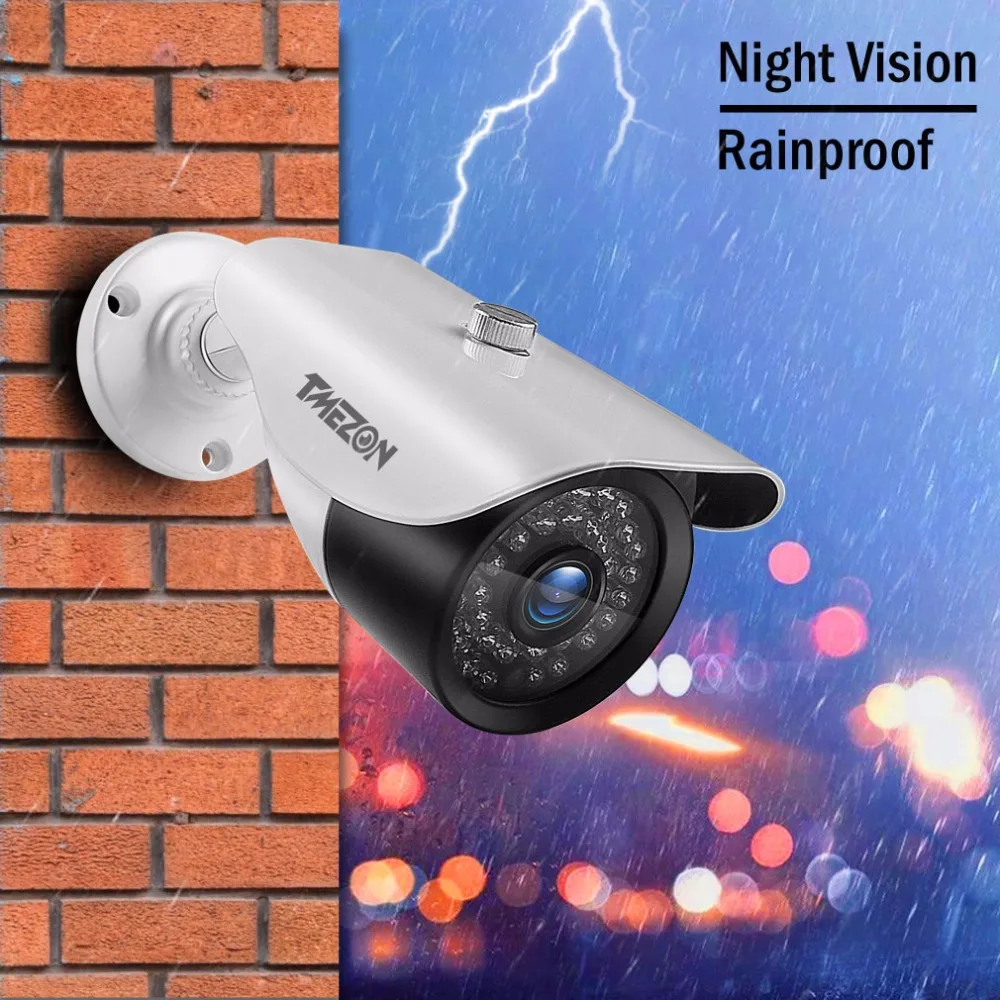 Tmezon HD AHD 1080P DVR NVR HVR домашняя система видеонаблюдения 8 шт. Bullet 2.0MP камера Открытый