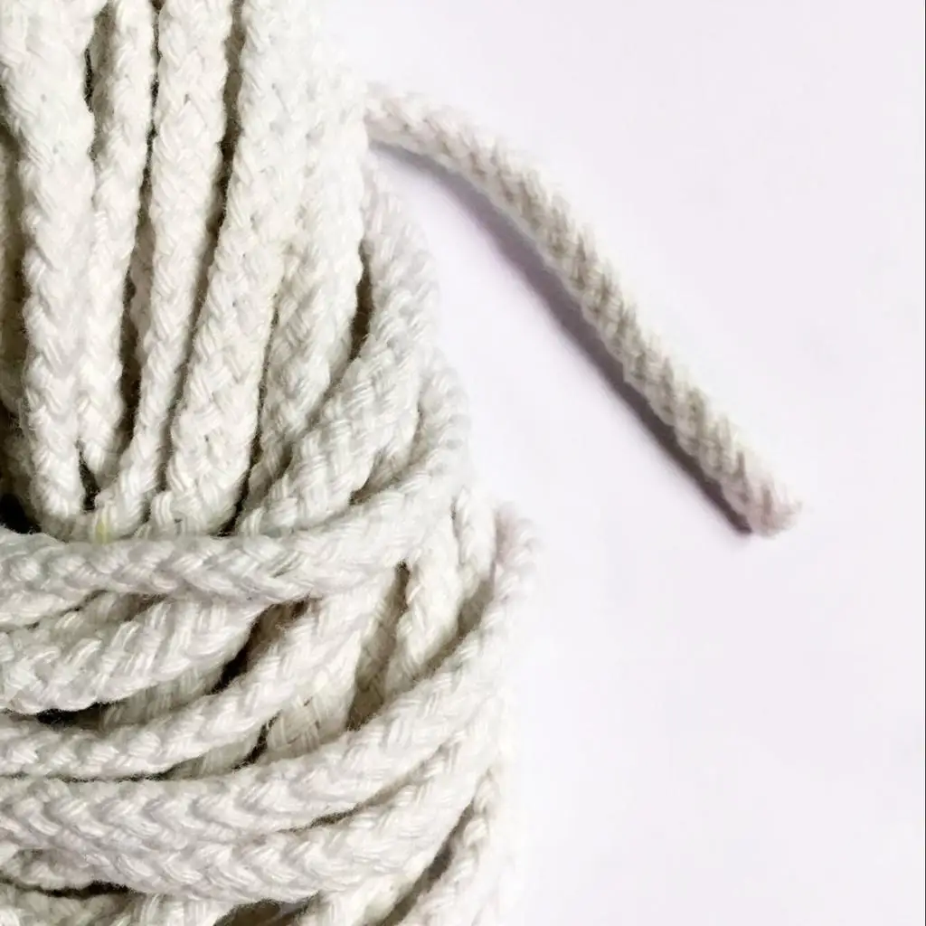 New Hot Sale 5mm 10 Meter Twisted 100% Cotton Rope Bleached White Braided Cord for Tying Luggage Games Sewing Craft Accessories