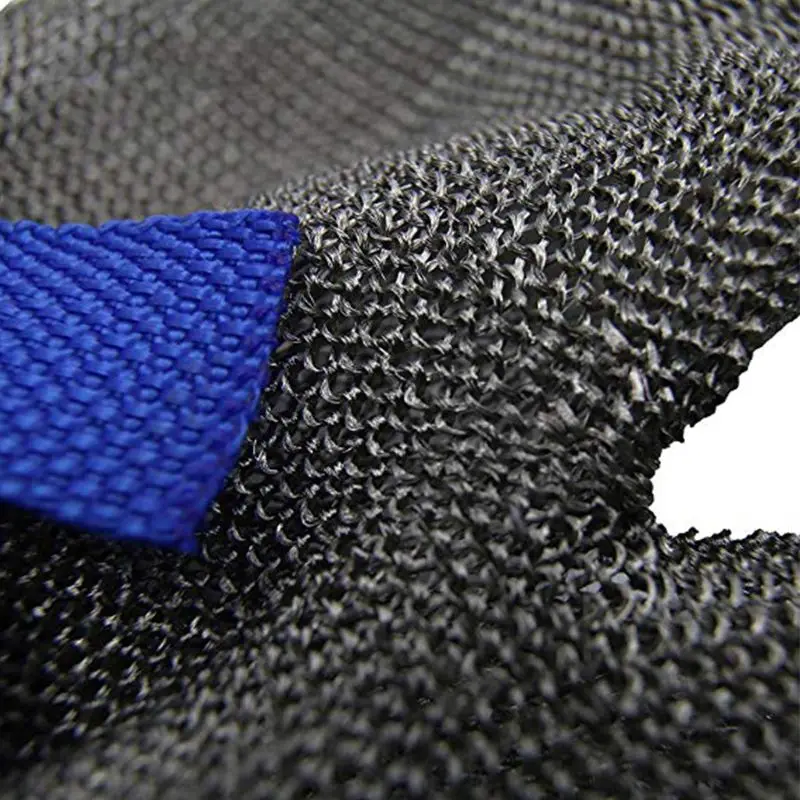 Синий, красный, безопасные, устойчивые к ногам перчатки из нержавеющей стали с металлической сеткой для мясника, высокая производительность, уровень защиты 5