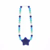 Silicone Teether Star Baby Pacifier Clips Safety Teething Baby Carrier Chain Silicone Beads Toys Not Necklace BPA Free 3