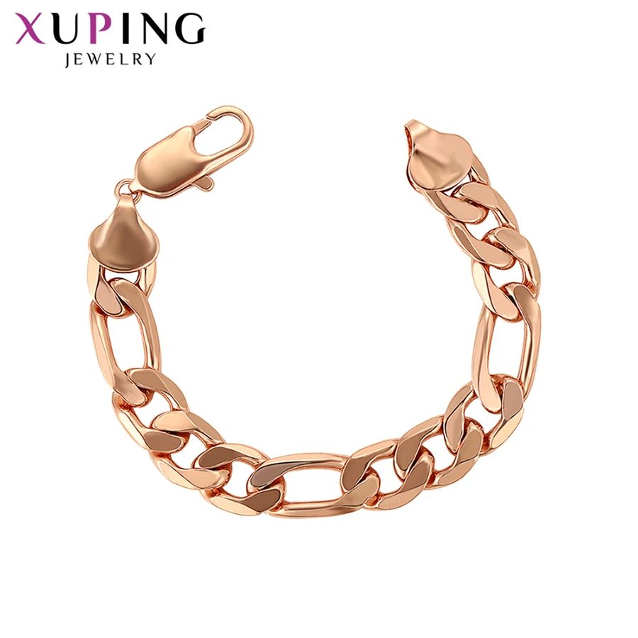 

Xuping Fashion Big Elegant No Stone Bracelet for Men and Women Rose Gold Color Plated New Arrival Jewelry Gifts S181-76420
