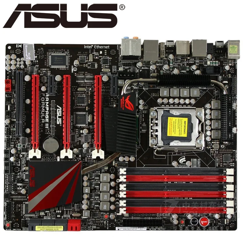  Free shipping original motherboard for ASUS Rampage III Formula DDR3 LGA 1366 USB2.0 USB3.0 24GB X5