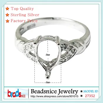 

Beadsnice ID27352 Diy 925 sterling silver rings wholesale top quality Semi Mount ring settings without stones for designer