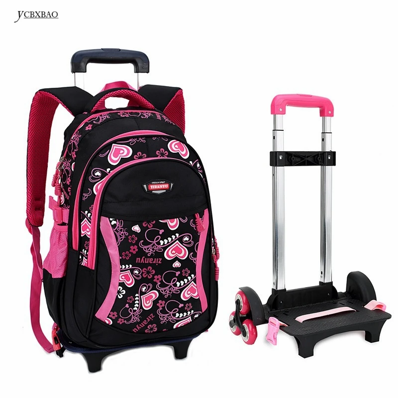 Children Trolley School Bag Backpack Wheeled School Bag For Grils Kids Wheel Schoolbag Student Backpacks Bags Children Trolley School Bag Backpack Wheeled School Bag For Grils Kids Wheel Schoolbag Student Backpacks Bags