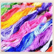 100 peças bordados de seda/suzhou, fio bordado/cor comum de seda fio/varas pequenas de bordado à mão