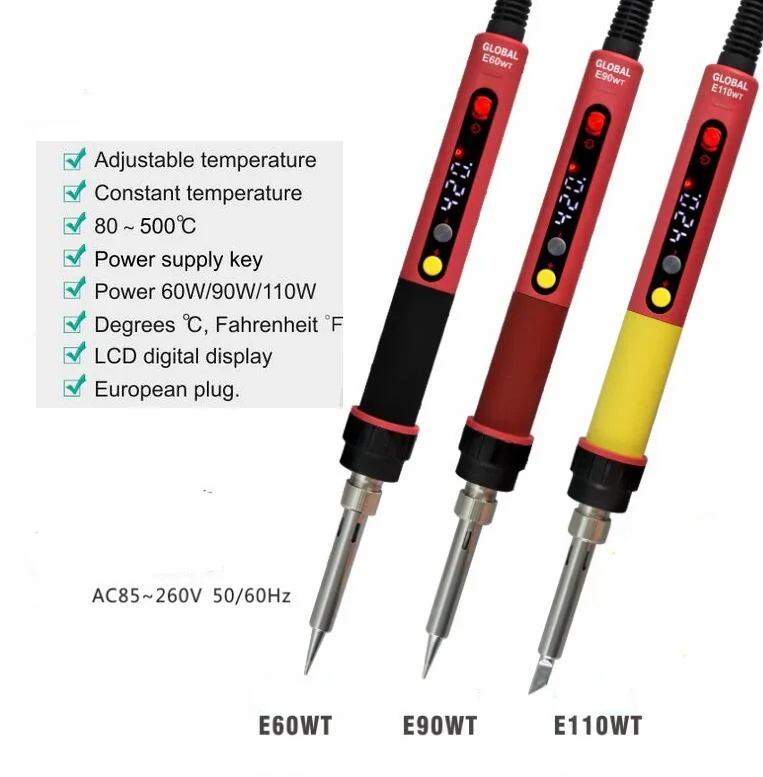 

CXG E60W Professional LED Digital Adjustable Electric Soldering Iron Constant temperature Soldering Station E90W E110W