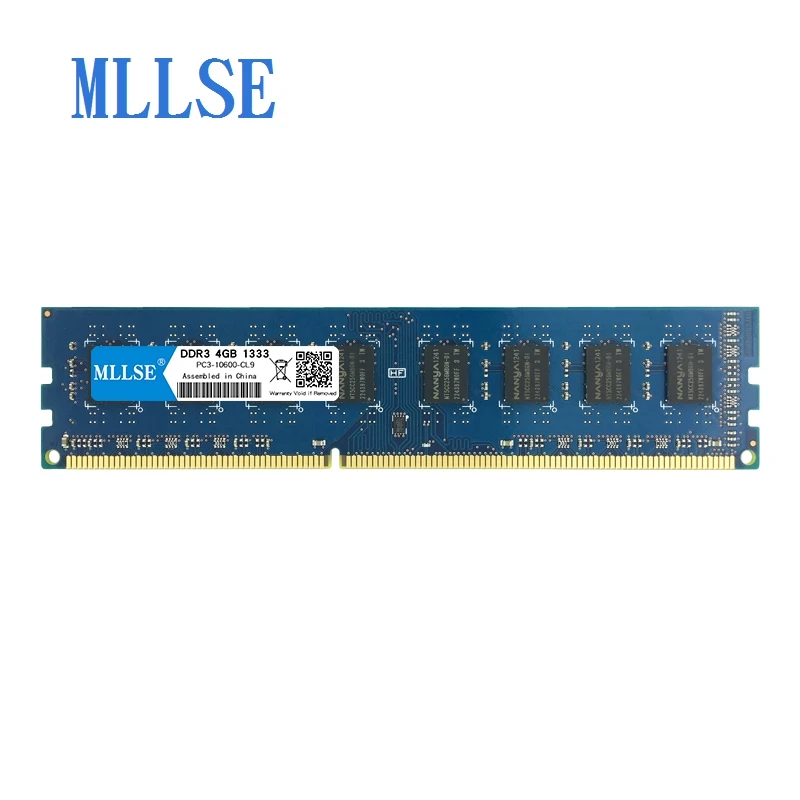 Mllse PC DIMM Ram DDR3 4GB 1333mhz 1 5 V память для настольного PC3 10600S 240pin без ECC компьютера RAM
