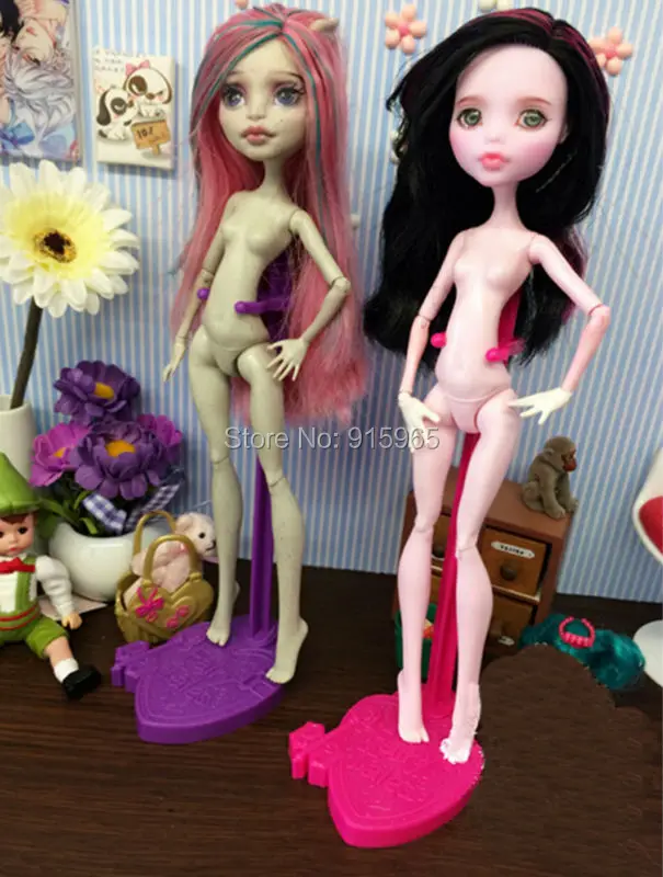 100 шт./лот розовый фиолетовый синий стенд для Monster High куклы стоят Дисплей держатель для Ever After High Куклы Аксессуары