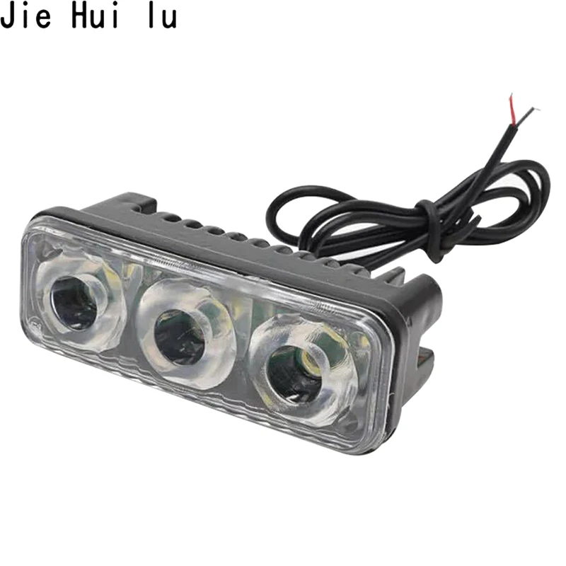

1x Super Bright 1200LM Daytime Running Light Lamp White 3 LED 12W DRL Fog Driving Motorcycle Lamp