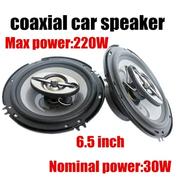 

new arrival 2 pieces coaxial car speaker max music power 220W car stereo audio 6.5 inch support bass tweeter auto