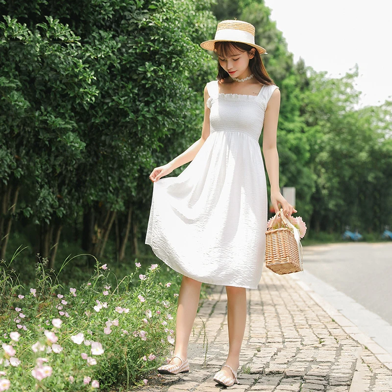 Vestidos mujer Kawaii Lady cómodo elástico envuelto pecho largo vestido femenino lindo coreano ropa para mujeres|Vestidos| - AliExpress