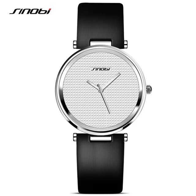 SINOBI Женская Мода Наручные Часы Кожа Ремешок Для Часов Топ Luxury Brand Женщины Платье Кварцевые Часы Дамы Наручные Часы Montres Femmes