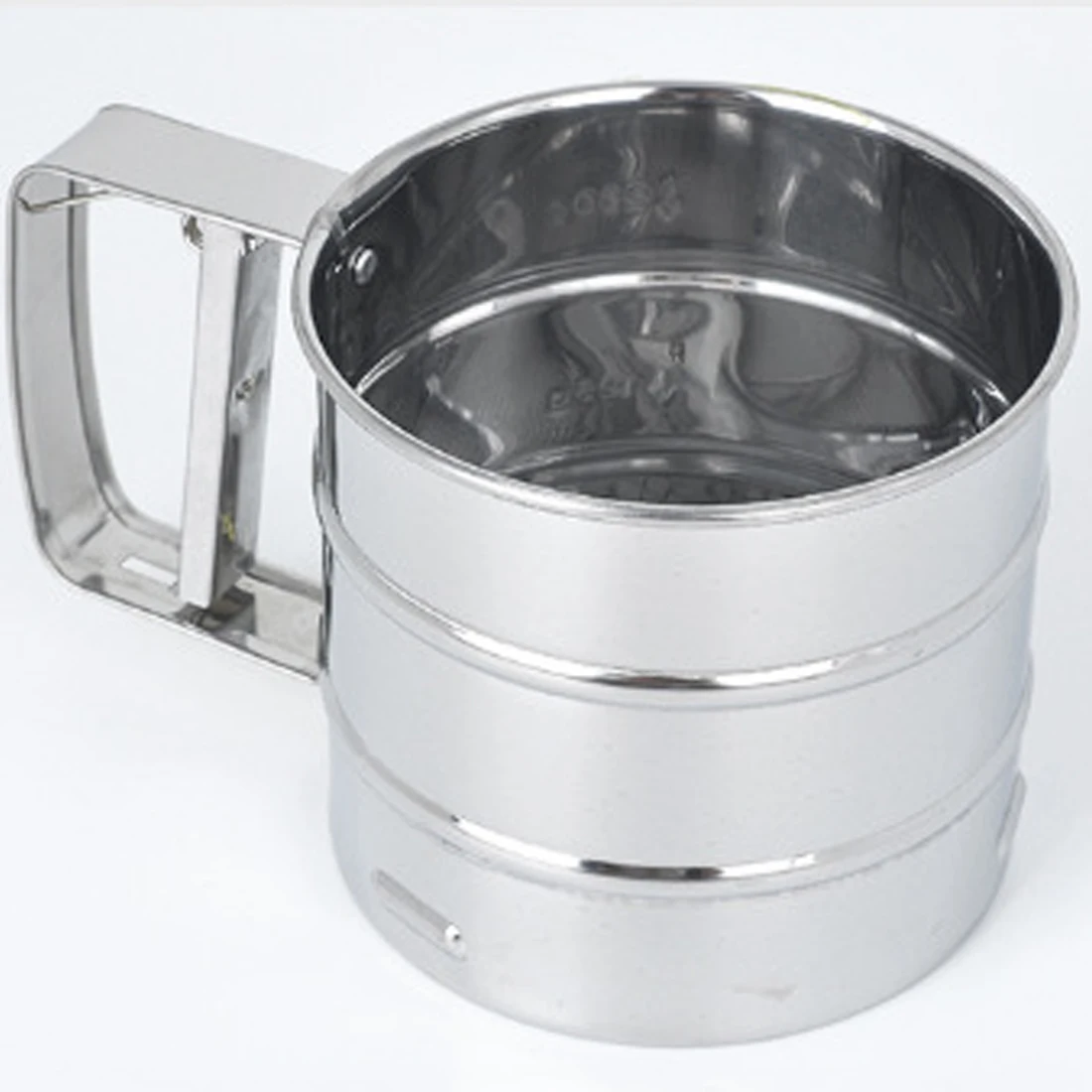 Stainless Steel Mesh Flour Sifter Mechanical Baking Icing Sugar Shaker Sieve Kitchen accessories