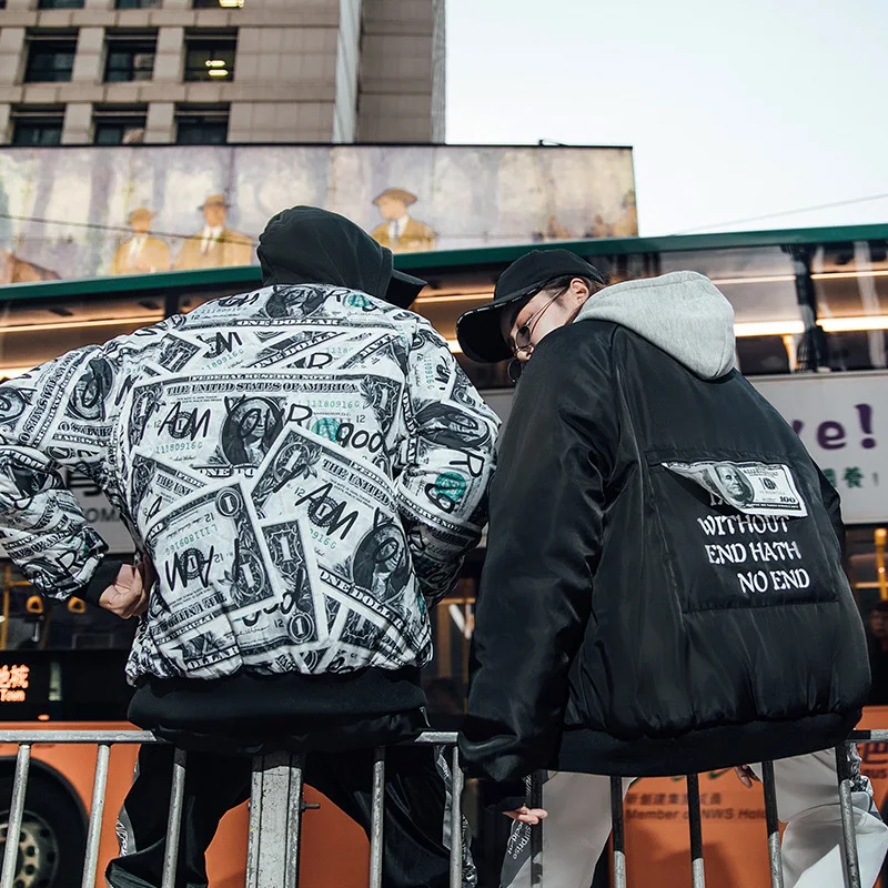 Original winter double sides wearing a money jacket hidden US gold