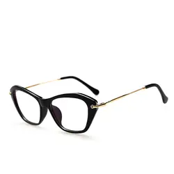 Новый бренд Для женщин Оптические очки очковые оправы кошачий глаз очки Ретро прозрачные линзы очки Óculos