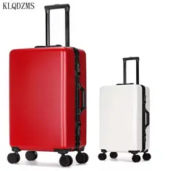 KLQDZMS 20/24/26Inch высокое качество дорожного чемодана вращающийся багажник Для мужчин Для женщин Алюминий рамка чемодан с колесиками
