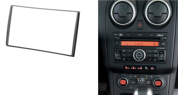Двойной Din Facia для NISSAN Tiida X-trail Qashqai Patrol Juke Radio Stereo Panel Dash Installation Fascia Kit Face Frame |