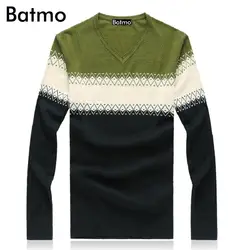 Batmo 2018 Новое поступление Высокое качество Весна Повседневная свитер мужчин, лоскутное мужской свитер, размер M, L, XL, XXL, XXXL, 4XL, 5XL, 6XL, 7XL, 8XL