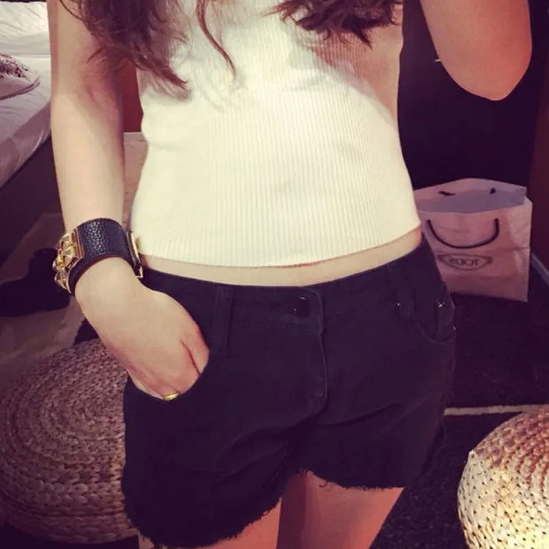 

Women short feminino Summer New Style Concise Casual Solid Color All-match Personality short feminino