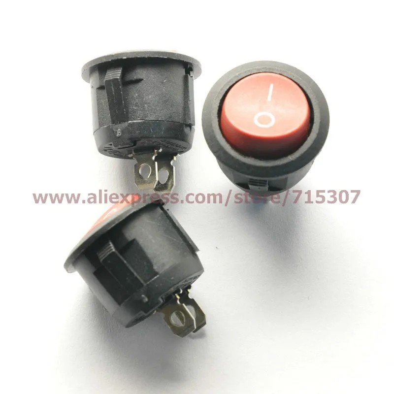 KCD1-105 round on-off 2pins red 10A 125V 6A 250V(1)