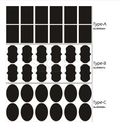 36 шт./компл. этикетка виниловая для надписи мелом Стикеры для Банки мини этикет Стикеры для дома