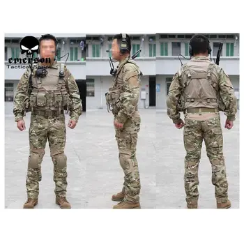 

USMC A-TACS Camo Tactical Airsoft Uniforms EMERSON-II generation frog tight combat camouflage suits clothing set