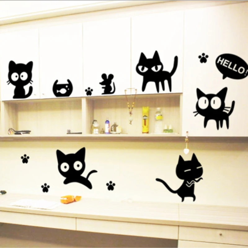 Chine En Gros De Mode Creative Chat Wall Sticker Belle Bande Dessinee Noir Chats Souris Autocollants Diy Gatos Refrigerateur Cuisine Affiche Sd097 Aliexpress Chine En Gros De Mode Creative Chat Wall Sticker Belle Bande Dessinee Noir Chats Souris Autocollants Diy Gatos Refrigerateur Cuisine Affiche Sd097 Aliexpress