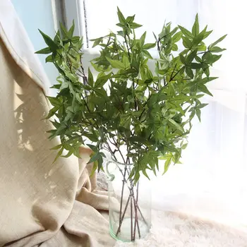 

Artificial plants artificial flower American maple leaf bamboo leaf artificial tree Wedding Plant Wall Home Background Flower