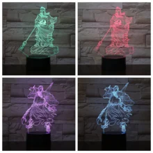 Guan Yu LED Night Light Guangong Touch Sensor RGB Decorative Lamp Child Kids Chinese culture Guan Gong Desk lamp bedside Decor china post stamp collect sheet 2011 23 guan gong