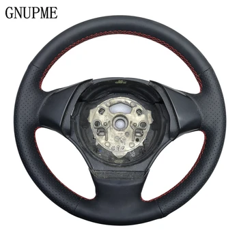 

GNUPME Hand-Stitched Black Artificial Leather Car Steering Wheel Cover for BMW E90 E46 E39 330i 540i 525i 530i E53 330Ci M3