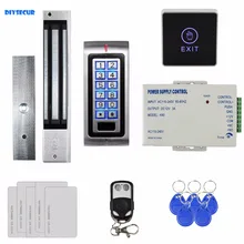 Diysecur сенсорная кнопка 125 кГц rfid металла клавиатура Система контроля доступа комплект+ 280 кг магнитный замок на двери+ пульт Управление; k2