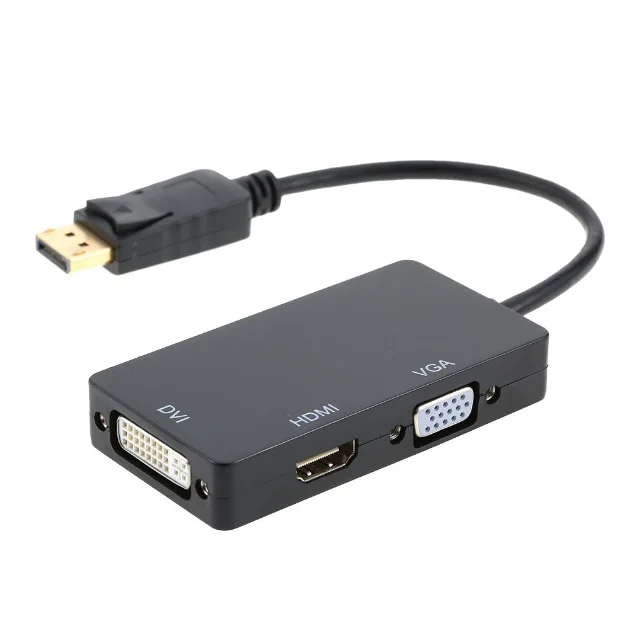 

3 in 1 DP to HDMI DVI VGA Converter Adapter Cable for Macbook PC Laptop 30pcs/lot